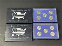 2000, 2001 Quarters of the Fifty States Unc Sets