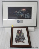 2 Train Pictures Framed (No Ship)