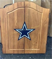 Dallas Cowboy Dart Board & Cabinet*