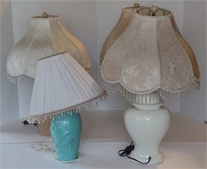 Ceramic Electric Lamps (19" - 27" Tall) *(Bidding