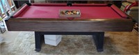 Troemner Red Felt Pool Table (87"×49"×31") w/ Bud