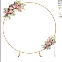 Chamvis Round Backdrop Stand, 6.9ft (2.1m) Gold