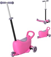 Qaba 3-in-1 Ride On Push Car  Kids Scooter  Slidin