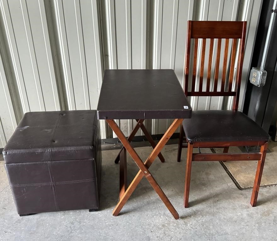 STORAGE OTTOMAN, SNACK TRAY & CHAIR SET