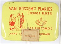 Van Rossem's Plakjes Pipe Tobacco Tin
