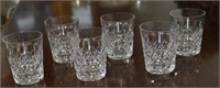 6 pcs Olive & Cross Tudor England Crystal Glasses