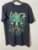 Slayer Band Graphic Shirt Skull Horns