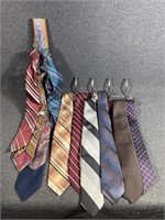2 tie racks, and  Clip-ons and regular ties