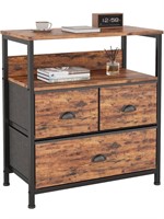 NEW $77 (24.8") Nightstand with 3- Drawers