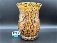 Nice 8" Art Glass Vase Nuetral Tones