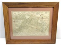 Virginia Century Atlas Framed Map 17"T x 20.5"W