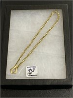 Ladies 14K Gold Necklace w/ Pendant w/ 9