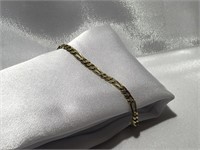14K Figaro Link Chain Bracelet