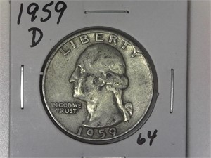 1959-D Silver Washington Quarter