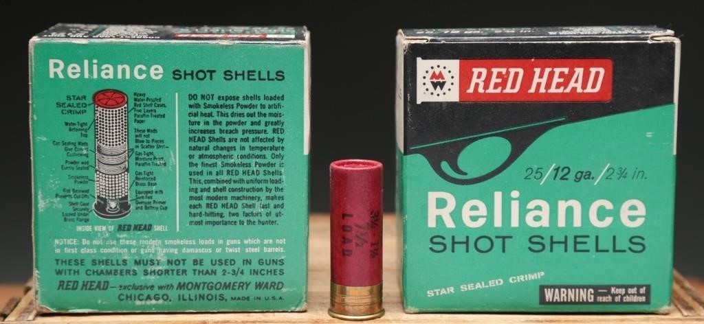12 ga Red Head Shotgun Shell Boxes Of Ammunition