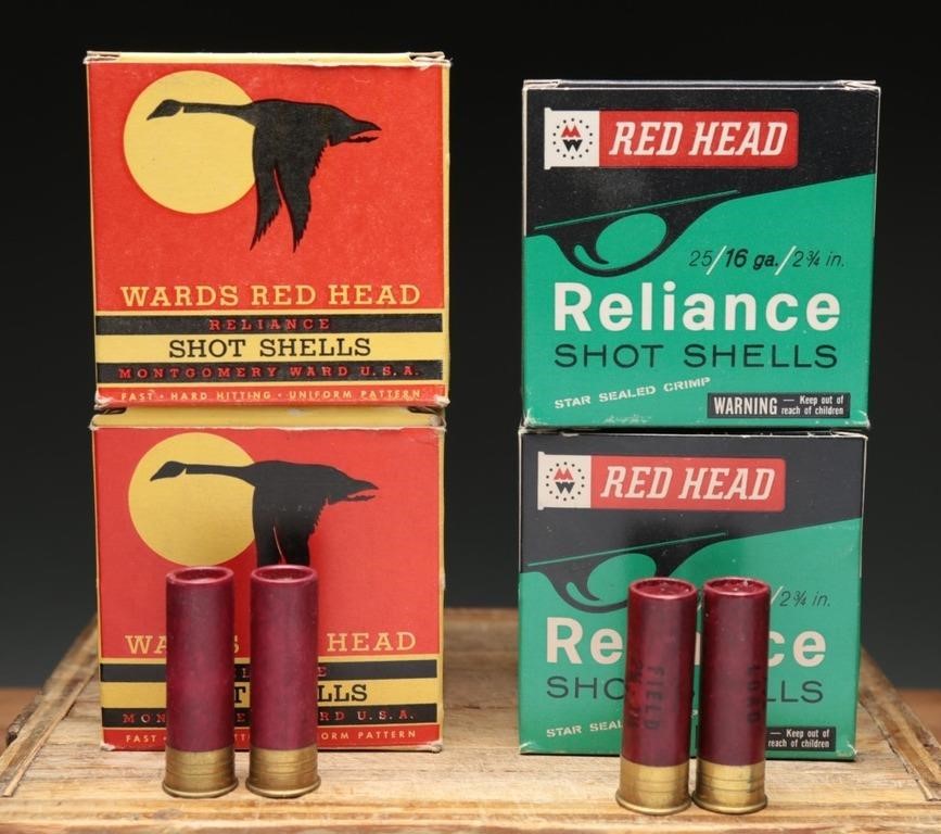 16 ga Red Head Shotgun Shell Boxes Of Ammunition