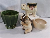 Vintage Elephant Planter & More Planters