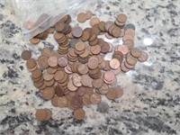 Lot of over 200 Old pennies