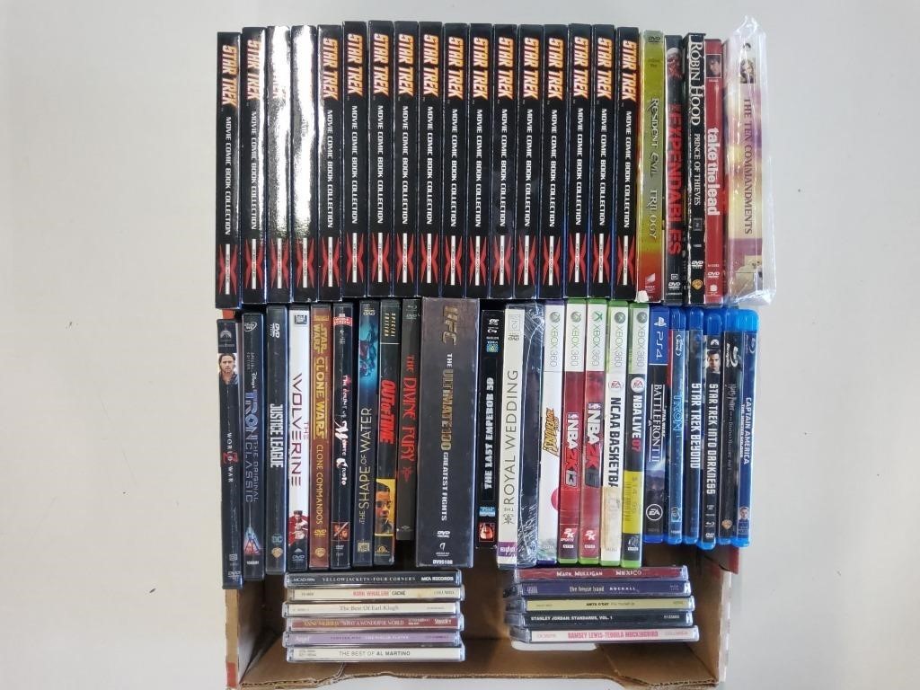DVDs, CDs, Blu-Ray, & Video Games
