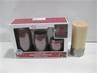 NIB 3-Piece LED Candles W/Wax Candle See Info