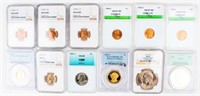 Coin 12 Certified United States Coins Cents to $