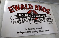 Ewald Bros. Golden Guerney Milk Porcelain Sign