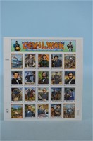2 Sheets of Civil War Stamps