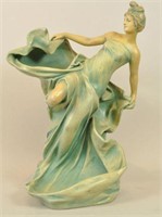 BERNARD BOCH ART NOUVEAU CERAMIC LADY