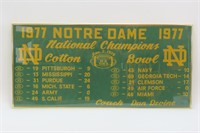 1977 Notre Dame National Champions Banner