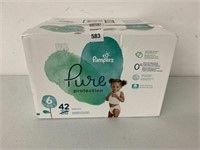 PAMPERS PURE PROTECTION DIAPERS, 42 PIECES