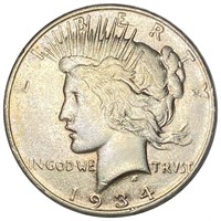 1934-D Silver Peace Dollar LIGHTLY CIRCULATED