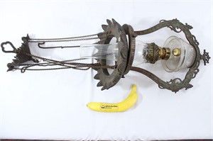 Victorian Retractable Oil Lamp