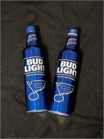 Bud Light St Louis Blues Souvenir Aluminum Bottles