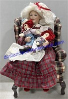 Delightful Porcelain Collector Doll With Santa’s