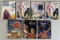 7pc 1950s Science Fiction Novels w/ Galaxy #1
