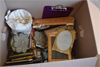 Box of Picture Frames &Various Decorations