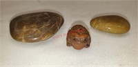 Signed frog bead and stone