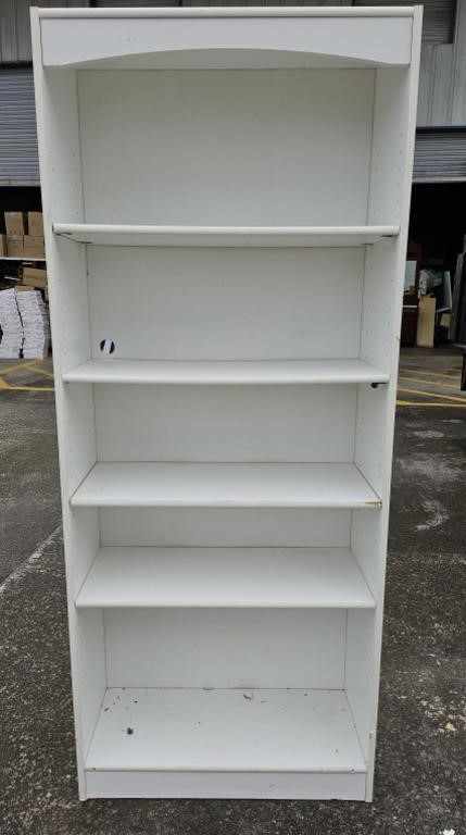 White bookshelf 72x12x30