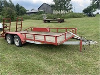 FLAT DECK TRAILER / DUAL AXLE 16FT