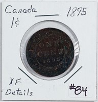 1895  Canada  Large Cent   XF details