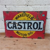 Original Enamel Castrol Sign "Wakefield Motor
