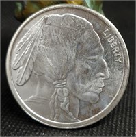 S: 1OZ .999 SILVER BUFFALO INDIAN ROUND