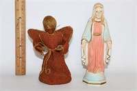 Virgin Mary Figurine and Angel