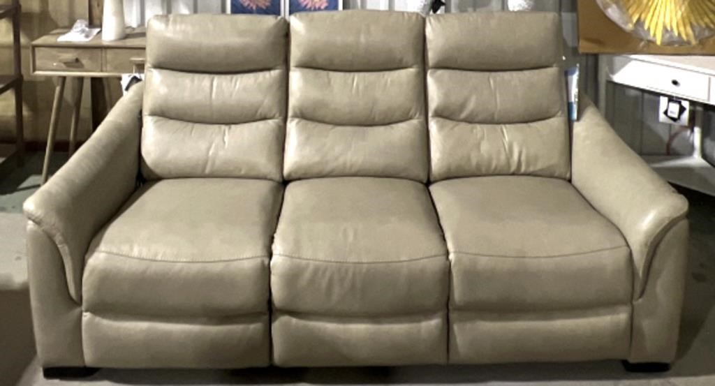 shaffer leather power reclining sofa