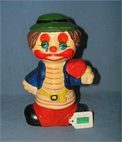 Hand painted double sided happy and sad clown bank
