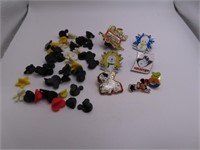 (7) Disney asst Collector's Pins + Backs *end coll
