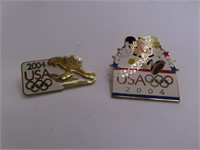 (2) Disney vtg OLYMPICS Collector's Pins