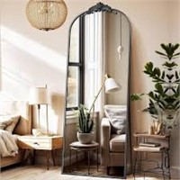 Arched Full Length Mirror, 64"×21" Floor Mirror