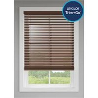 Levolor Cordless Walnut Faux Wood Room Darkening