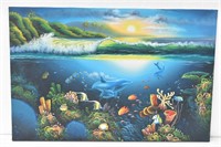 Tropical Ocean Original Oil Painting